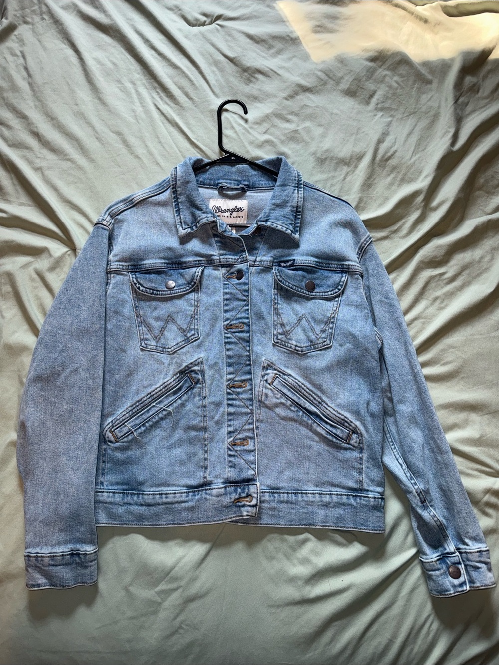 Wrangler Light Blue Denim Jean Jacket - Women's Trucker Style